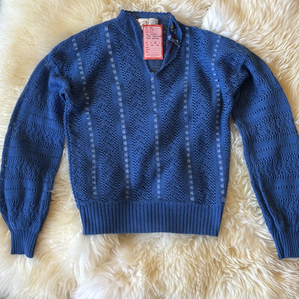 Vintage Sweater Sky Blue Womens Size M